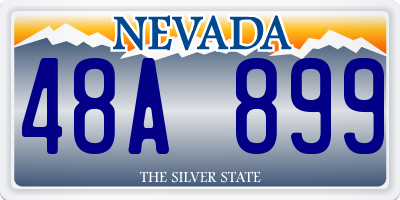 NV license plate 48A899