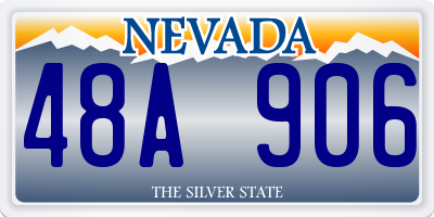 NV license plate 48A906
