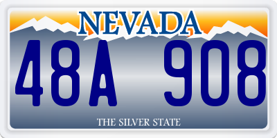 NV license plate 48A908