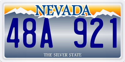 NV license plate 48A921