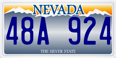 NV license plate 48A924