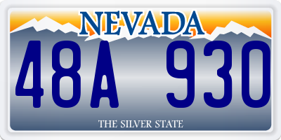 NV license plate 48A930