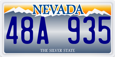 NV license plate 48A935