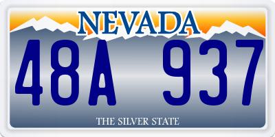 NV license plate 48A937