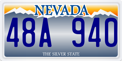 NV license plate 48A940