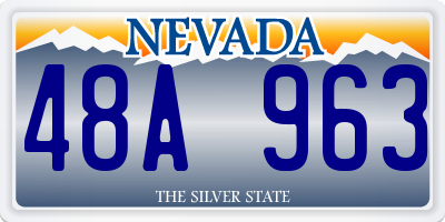 NV license plate 48A963