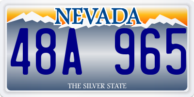 NV license plate 48A965