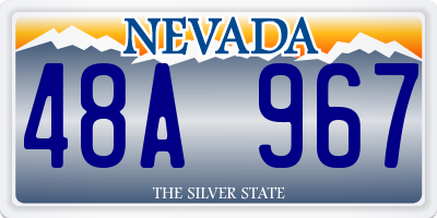NV license plate 48A967