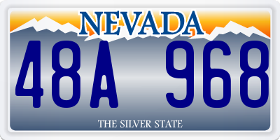 NV license plate 48A968