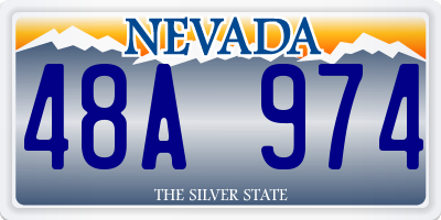 NV license plate 48A974