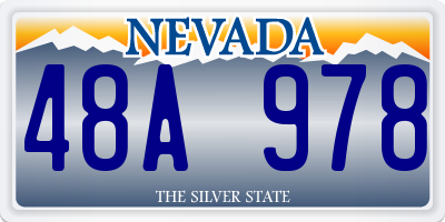 NV license plate 48A978