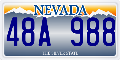 NV license plate 48A988