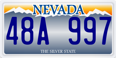 NV license plate 48A997