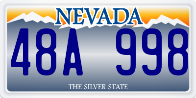 NV license plate 48A998