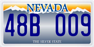 NV license plate 48B009