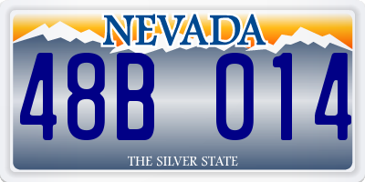 NV license plate 48B014