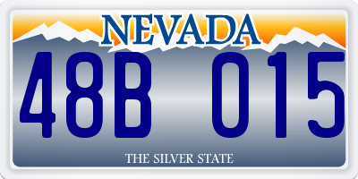 NV license plate 48B015