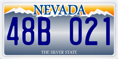 NV license plate 48B021