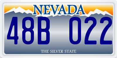 NV license plate 48B022