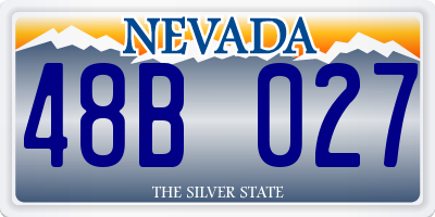NV license plate 48B027