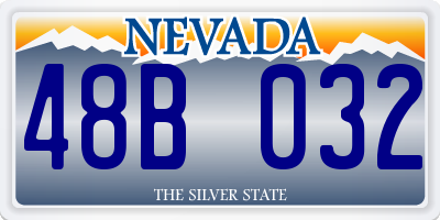 NV license plate 48B032