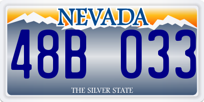 NV license plate 48B033