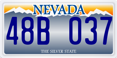 NV license plate 48B037
