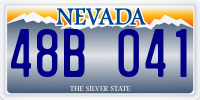 NV license plate 48B041
