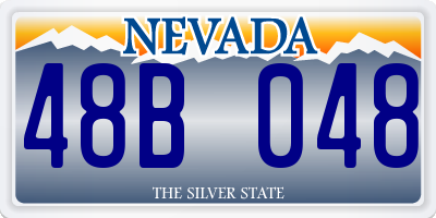NV license plate 48B048