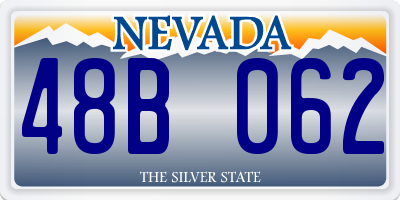 NV license plate 48B062