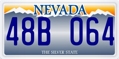 NV license plate 48B064