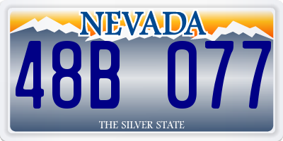 NV license plate 48B077