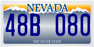 NV license plate 48B080