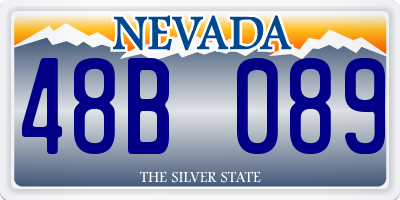 NV license plate 48B089