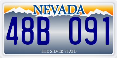 NV license plate 48B091