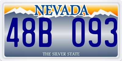 NV license plate 48B093
