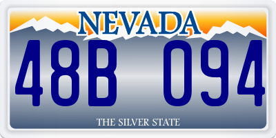 NV license plate 48B094