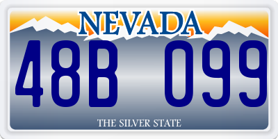 NV license plate 48B099