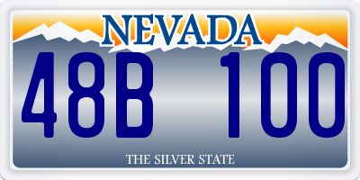NV license plate 48B100