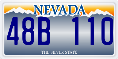 NV license plate 48B110