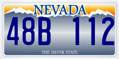 NV license plate 48B112
