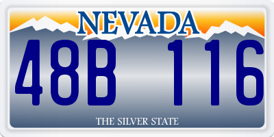 NV license plate 48B116