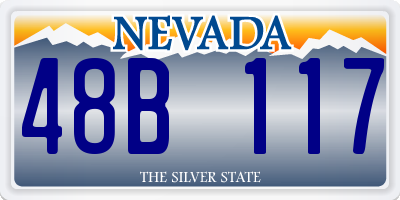 NV license plate 48B117
