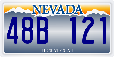 NV license plate 48B121