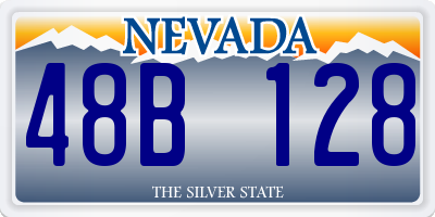 NV license plate 48B128