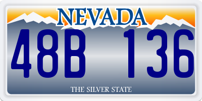 NV license plate 48B136