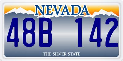 NV license plate 48B142