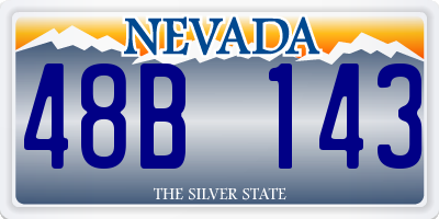 NV license plate 48B143
