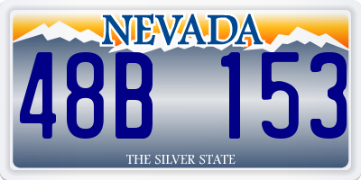 NV license plate 48B153
