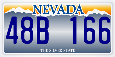 NV license plate 48B166